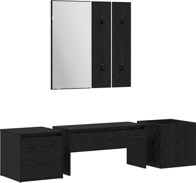 Produktbild von Flurmöbel-Set Wandmontiert mit Spiegel 6 pcs Holzwerkstoff