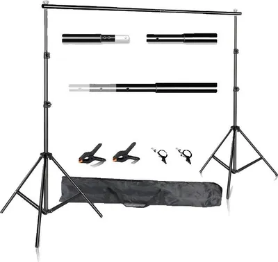 Obrázok produktu pre Stojan na fotografické pozadie, prenosný, taška na prenášanie,  flexibilný, 2mx3m