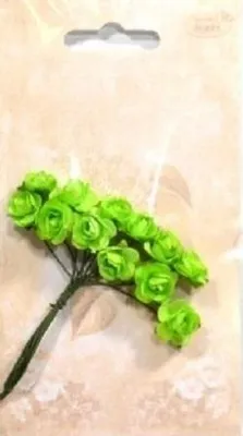 Immagine prodotto di Rose di carta 12pz verde chiaro