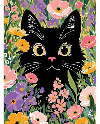 Immagine prodotto di Kit per la pittura con diamanti, motivo "gatto nero", 5D, arte fai-da-te, quadri da 30x40 cm, per adulti