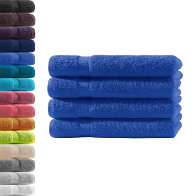 Productafbeelding van Handdoekset van 4 Stuks in Koninklijk Blauw van 100% Katoen