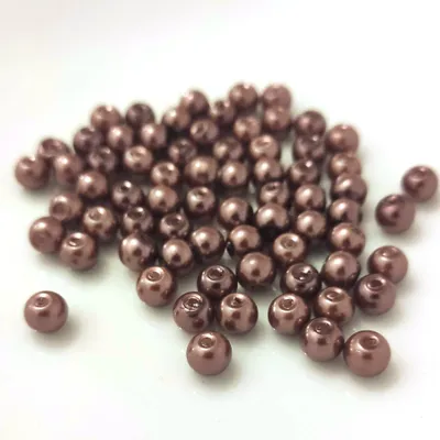 Immagine prodotto di Perle di vetro - Tipo "rotondo" - 20 g - 3 mm - Marrone