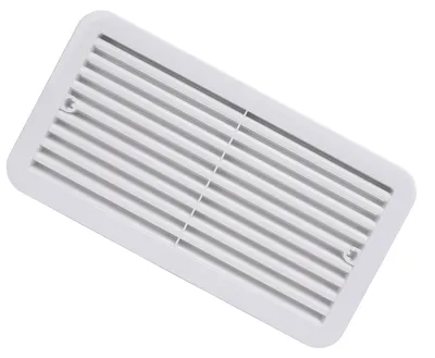 Imagen del producto de Rejilla de ventilación lateral para vehículos recreativos, de 35 x 18.6 cm (13.78 x 7.32 pulgadas), rectangular, resistente a los rayos UV. Cubierta para rejilla de ventilación de aire, ideal para vehículos de camping, autocaravanas y remolques