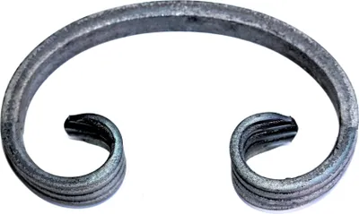Produktbild von C Bogen geschmiedet aus 12x6mm Eisen, Zaun Schnörkel Schmiedeeisen 100x60mm