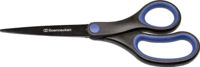 Produktbild von Soennecken Schere 3438 18cm Softgrip sw/bl