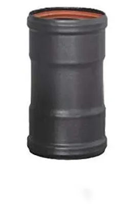 Productafbeelding van Verbindingsstuk H-H, zwart geëmailleerd, 850°C - Ø80mm, voor rookkanalen van houtkachels