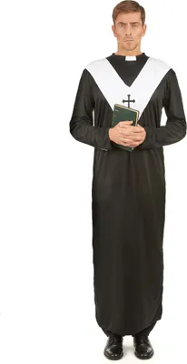 Immagine prodotto di Costume da prete da uomo bianco e nero - Taglia unica (42)