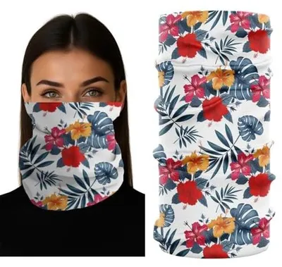 Zdjęcie produktu dla Szalik bandana ocieplacz na szyję wielofunkcyjny damski biały na motocykl