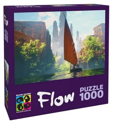 Image de Brain Games Puzzle 1000 pieces Flow Batiments et bateau