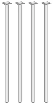 Produktbild von Element System Möbelfüße 4er-Set BURGUND Tischbeine Tischgestell Ø 30 weiß