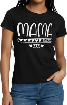 Produktbild von Spreadshirt Werdende Mama 2026 loading Mom to be Frauen T-Shirt, S, Schwarz