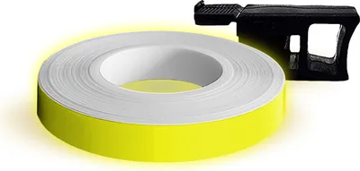 Produktbild von Wheel Stripes für Motorrad Gelbe Fluo Felgen 7 mm x 6 mt mit Applikator
