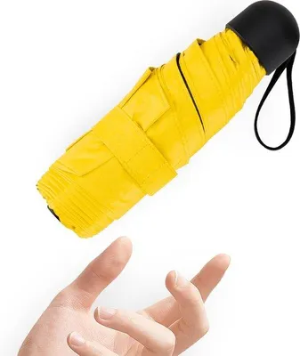 Produktbild von Famanu Reise-Regenschirm UV-Schutz - Schwarz