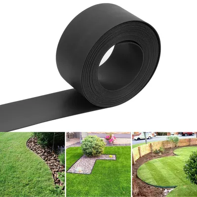 Obrázok produktu pre Jiubiaz Lemovanie trávnika 10M*10CM*0.2CM Lemovanie štrkových záhonov Lemovanie kosenia Horná hrana záhradných chodníkov Lemovanie záhonov Lemovanie záhradných záhonov Lemovanie trávnika čierna