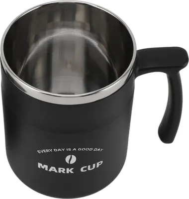 Image de Tasse à café Grande capacité Tasse à eau étanche en acier inoxydable avec couvercle et paille pour le bureau, le voyage et la maison Noir