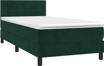 Obrázok produktu pre vidaXL Boxspring posteľ s matracom Dark Green 80x200 cm Velvet