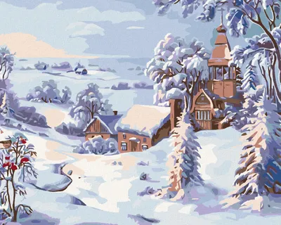 Immagine prodotto di Zuty - Dipingere con i numeri - CHIESA NEVOSSA, 40x50 cm, senza cornice e senza tela