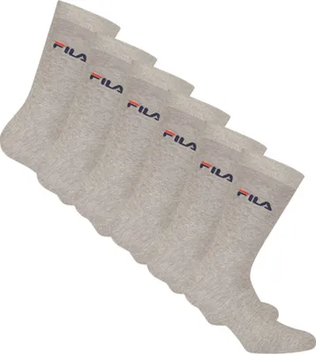 Produktbild von FILA Unisex Socken, 6er Pack - Strümpfe, Street, Lifesyle, Sport (2x 3 Paar) Grau 39-42