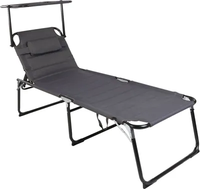 Produktbild von Linder Exclusiv Gartenliege XXL mit Baldachin Grau