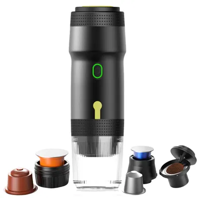 Tragbare Espressomaschine, 3-in-1, mit Akku, Camping, Reise