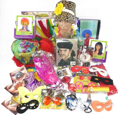 Produktbild von 32-teilige Fotobox Accessoires für Geburtstag, Hochzeit, Karneval, Fasching, Jugendweihe, Motto-Partys usw. (Set-006)