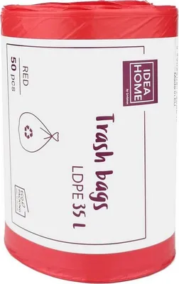 Image de SACS EN LDPE 35 L ROUGES, 50 pièces
