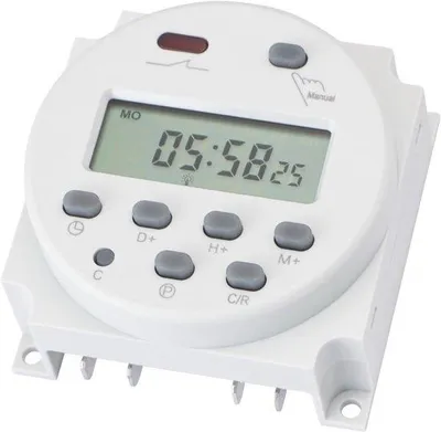 Productafbeelding van Programmeerbare Tijdschakelaar voor 12V - Digitale AC/DC Tijdrelais met LCD Weergave