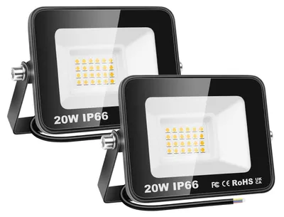 LED-Flutlicht 2x20W 2000 Lumen warmweiß IP66 für Außen