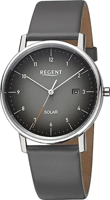 Image de Regent cuir homme montre quartz gris bracelet en cuir D2URF1547