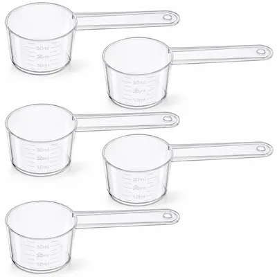 Image de Messlöffel - 5 cuillères doseuses graduées - Laboratoire et cuisine - Transparent, 30 ml