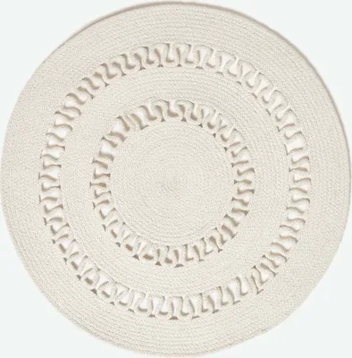 Obrázek produktu pro HOMESCAPES Pletený kulatý koberec s háčkovaným vzorem, 70 cm