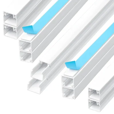 Produktbild von Kabelkanal Kabelführung Kabelbrücke - Selbstklebend - Weiß - 10 x 10 mm - 4 m