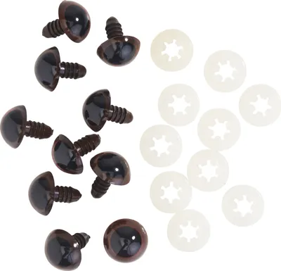 Produktbild von Bärenaugen braun, Ø 15mm, 10 Stück