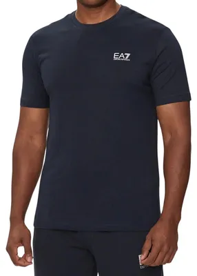Productafbeelding van Emporio Armani EA7 - T-shirt voor heren, katoen, slank model, artikelnummer NA1703 (maat L) (marineblauw/zilver)