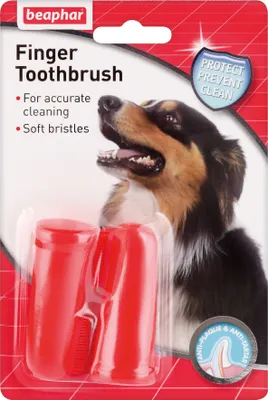 Produktbild von Beaphar - Dog-A-Dent Fingerzahnbürste für Hunde - 2 Stück