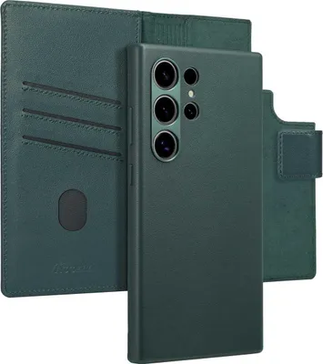Image de Accezz Bibliothèque en cuir 2-en-1 avec MagSafe pour Samsung Galaxy S24 Ultra - Cedar Green