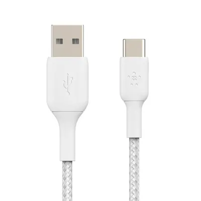 Productafbeelding van Belkin Boost↑Charge™ Braided USB-C naar USB kabel - 0,15 meter - Wit
