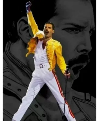 Obrázok produktu pre NORIMPEX Diamantový obraz "Malý krb", Freddie Mercury, historická fotografia, 30x40 cm