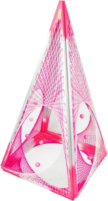 Produktbild von PSYWORK Schwarzlicht 3D StringArt Stern "Convertible Pyramid Pink", 3m
