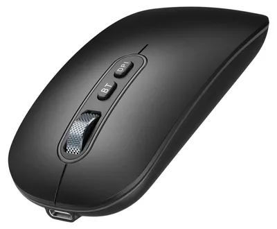 Obrázek produktu pro Bluetoothová myš, nabíjecí, tichá, bezdrátová, Bluetooth připojení, stabilní a rychlá, černá