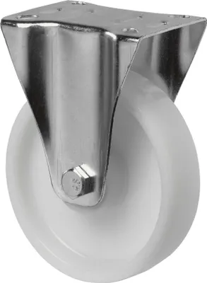 Produktbild von BS Rollen BS Transportrolle L410, Bockrolle, Rad-Ø 125 mm, Tragkr. 175 kg, Rollenlager, Lauffl. Kunststoff, Radk. Kunststoff
