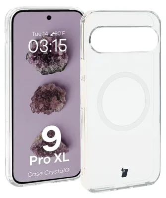 Produktbild von Etui z pierścieniem magnetycznym Bizon Case CrystalO do Google Pixel 9 Pro XL, przezroczyste