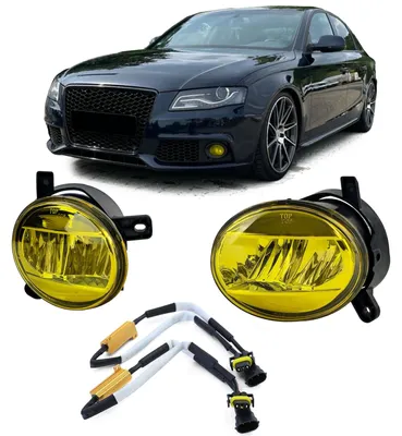 Zdjęcie produktu dla Reflektory przeciwmgielne LED, żółte, lewe/prawe, do samochodów Audi A4 B8 8K, A6 C6, Q5 8R oraz Exeo