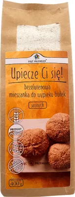 Produktbild von MIESZANKA DO WYPIEKU BUŁEK JASNYCH BEZ DODATKU CUKRÓW BEZGLUTENOWA 400 g - PIĘĆ PRZEMIAN