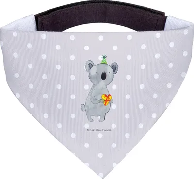 Produktbild von Mr. & Mrs. Panda Tuch Koala Geschenk - Grau Pastell - Party, Hunde-Halstuch, Hunde Halstuch, Geburtstag, Für, Hund