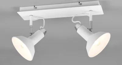 Produktbild von 2-flammiger Deckenstrahler Metall Weiß matt