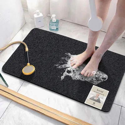 Imagen del producto de Alfombrilla antideslizante de textura suave, ideal para zonas húmedas, de 61x40 cm