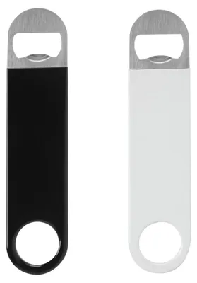 2er-Set Flaschenöffner aus Edelstahl, schwarz/weiß, 18 cm