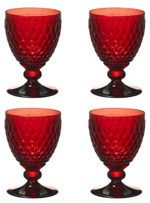 Obrázok produktu pre Villeroy & Boch Advantage sada 4 pohárov na červené víno vo farbe Boston červené Krištáľové sklo červené 1173090020