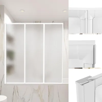 Immagine prodotto di Bettizia 120X140cm schermo pieghevole per vasca da bagno con schermo doccia altezza cabina doccia 140cm schermo pieghevole doccia, Bianco